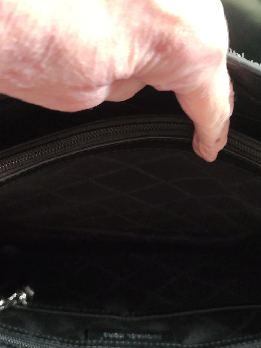 Michael Kors Black and White Zebra-Accent Leather Tote